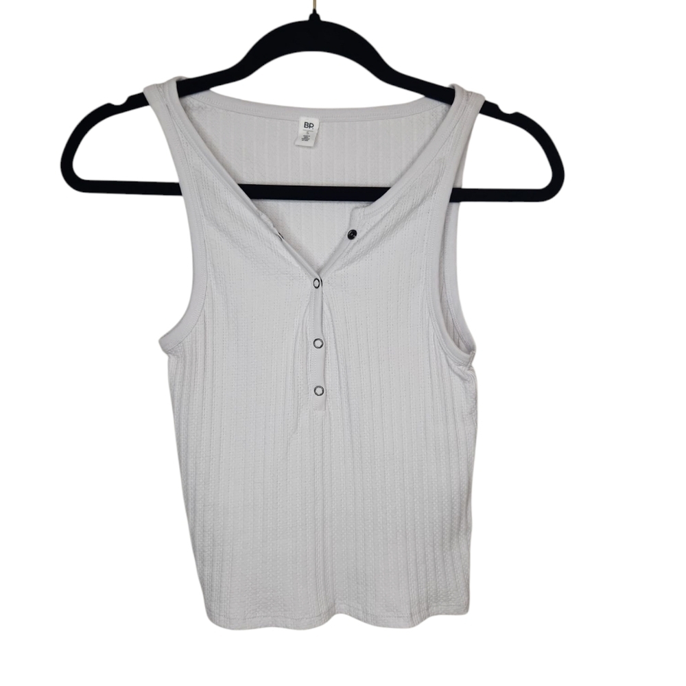 NWT Nordstrom BP Gray Ribbed Sleeveless Tank Top Size S